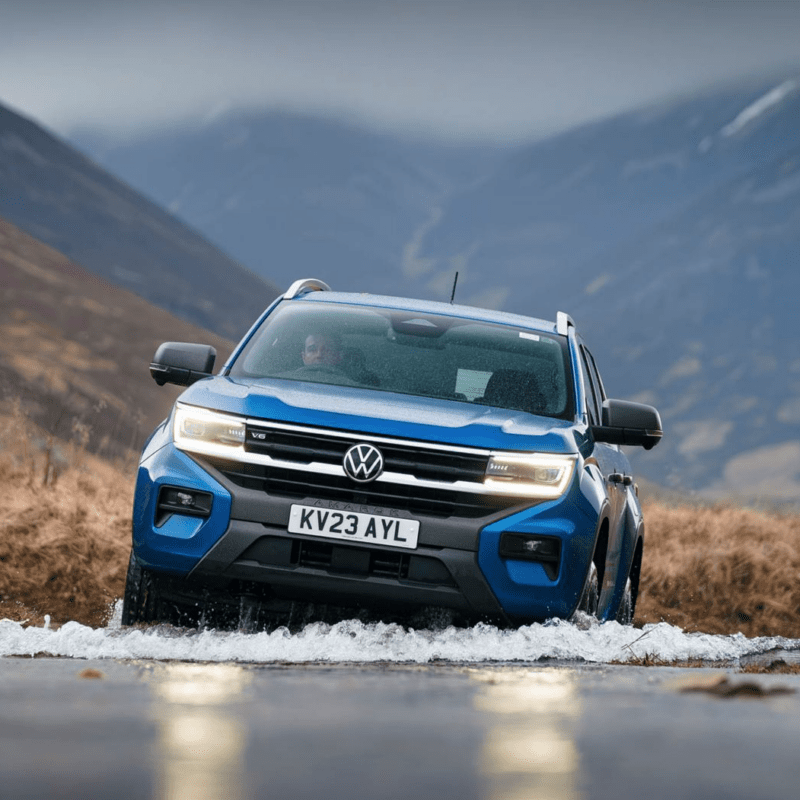 Vw Amarok Double Cab Auto Style Blue Front View